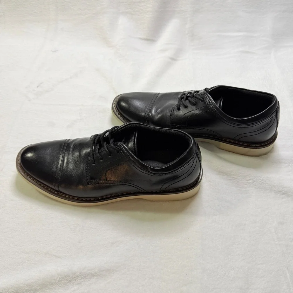 Alfani Theo‎ Oxford Cap Toe Black Memory Foam Dress Shoes Size 8M